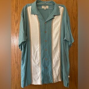Mens washable silk button up